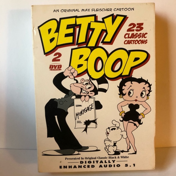 Classic Betty Boop Cartoons (DVD, 2004, 2-Disc Set) 23 Black/White Cartoons - Picture 1 of 8